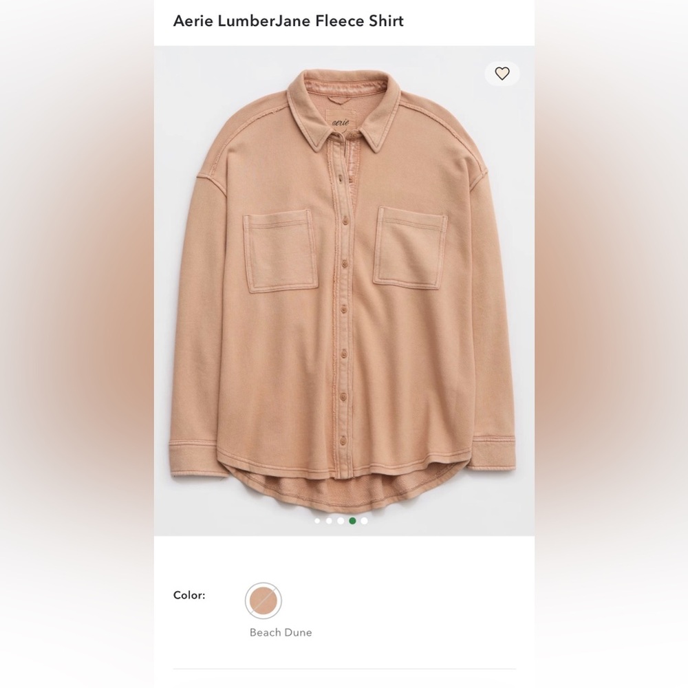 aerie Beach Dune Fleece Button-Down Shirt